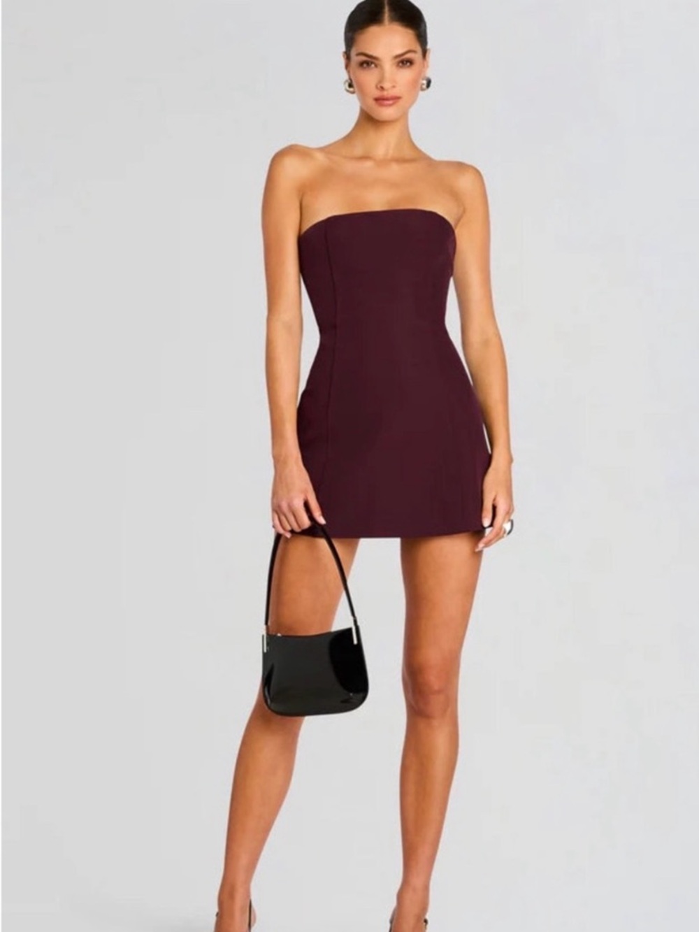 SER.O.YA - POPPI HEAVY CREPE STRAPLESS MINI DRESS